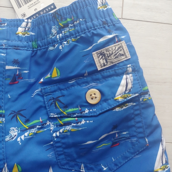 POLO Ralph Lauren NEW Sailboat Seas Swim Trunks - Picture 7 of 11